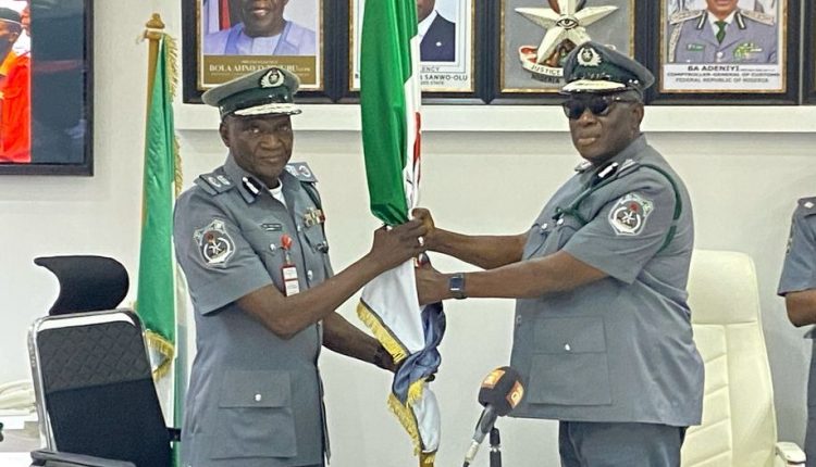 Hand over ceremony to Comptroller Mohammed Shuaibu as the 28th Comptroller of the Federal Operations Unit (FOU) Zone A , Ikeja Lagos on Wednesday, April 23, 2025,