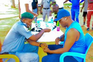 NCS, Kebbi Command organized medical checkup and a weekly routine exercise