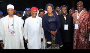 Minister of Innovation Science and Technology, Uche Geoffrey Nnaji during an official visit to the Nigeria Manufacturing and Equipment/ Nigerian Raw Materials (NME/NIRAM) Expo 2025.