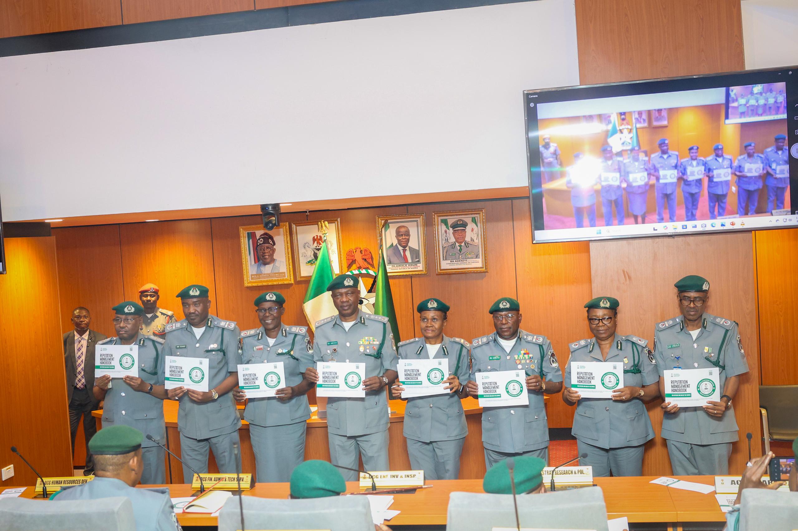 Nigeria Customs Service (NCS) top hierarchy at the launch of its Reputation Management Guide.