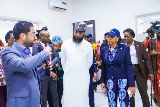 CEO of NASENI Troment Limited, Dr. Selim Hani; Executive Vice Chairman/CEO, National Agency for Science and Engineering Infrastructure (NASENI), Mr. Khalil Suleiman Halilu; Minister of Industry, Trade and Investment, Dr. Jumoke Oduwole during the minister’s tour of NASENI facilities on Monday, August 11, 2025.