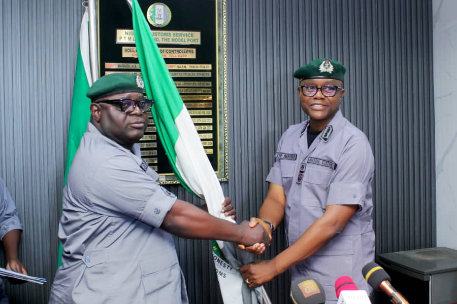 Formal handover by Assistant Comptroller General Tenny Mankini Daniyan to the new CAC of PTML Command Comptroller Anani