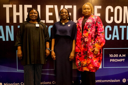 L-R : Dr Olubunmi Otti, Zonal Coordinator, Federal Competition and Consumer Protection Commission (FCCPC) South-West Zone; Mrs Omotayo Muhammad, Head Competition and Tariff, Nigerian Communications Commission (NCC); Mary Iwelumo, Partner at PricewaterhouseCoopers ( PwC), at the stakeholders' forum on the study of the level of competition in the voice and data segment of the Nigerian telecommunications Industry on Tuesday 13th January, 2026 at Sheraton Hotel Ikeja, Lagos State.