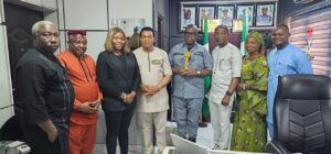 .The President  Comrade Udo Onyeka and some CONMMEP members  during a recent courtesy visit to MMA Customs command