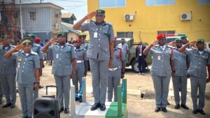 Assistant Comptroller-General of Customs in charge of Zone A, Mohammed Babandede on a strategic operational visit to KLT