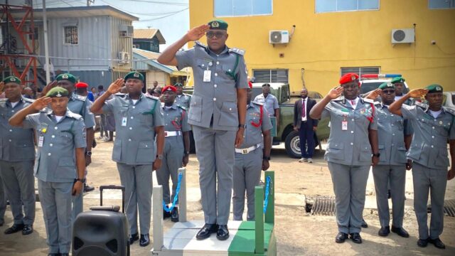 Assistant Comptroller-General of Customs in charge of Zone A, Mohammed Babandede on a strategic operational visit to KLT