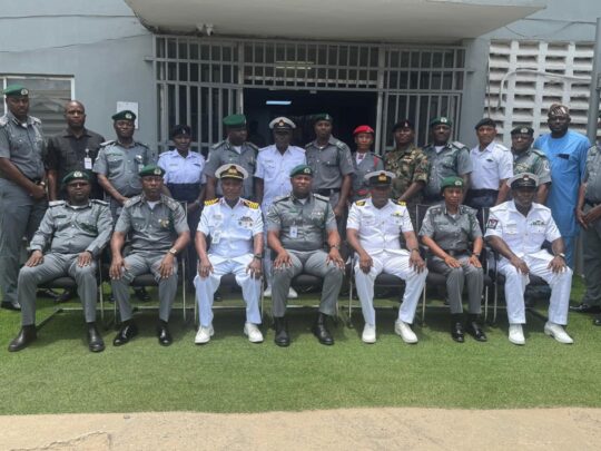 Nigerian Navy MCIO Commander on a Courtesy Visit to Nigeria Customs Service, Kirikiri Lighter Terminal Area Command.