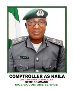 Customs Area Controller, Seme Area Command, Comptroller Abdullahi Kaila