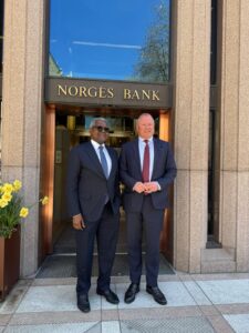 President/CE, Dangote Group, Aliko Dangote with CEO, Norges Bank Investment Management, Nicolai Tangen