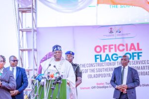 APC National Chairman', Prof Nentawe Yilwatda at the flag off of two strategic roads in Abuja