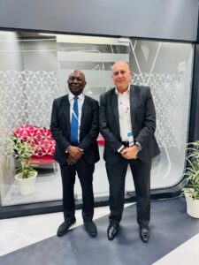 The Director General of the Nigerian Maritime Administration and Safety Agency, NIMASA, Dr. Dayo Mobereola and the Registrar General of Shipping and Seamen of the Malta Ship Registry, Mr. Ivan Tabone, having a conversation on the need for capacity building and knowledge sharing towards developing Nigeria’s Ship Registry in line with global best practice. The engagement took place on the sidelines of Posidonia 2026, the world's foremost shipping exhibition, in Athens, Greece.