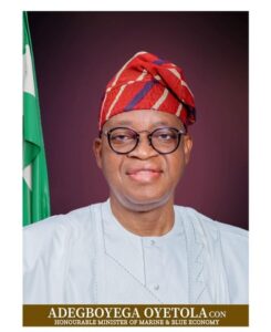 Minister of Marine and Blue Economy, Adegboyega Oyetola