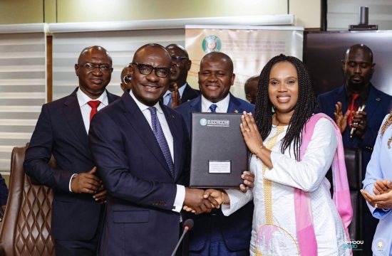 M(EBID) and the Government of the Republic of Guinea at the signing ceremony of three loan agreements worth EUR 269.5 million on Thursday, 10 September 2026, in Conakry, Guinea