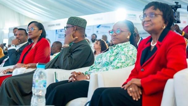 R-L: Director General of the National Agency for Food and Drug Administration and Control NAFDAC, Prof Mojisola Adeyeye, Host, and Managing Director/CEO of May and Baker Limited, Mr. Patrick Ajah, and other guests at the event at the 8th Nigeria Pharma Manufacturers’ Expo jointly organised in Lagos by the Pharmaceutical Manufacturing Group of the Manufacturers Association of Nigeria (PMG-MAN) and PGE Expo PVT Limited.